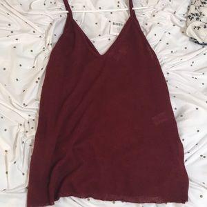 Burgundy tank